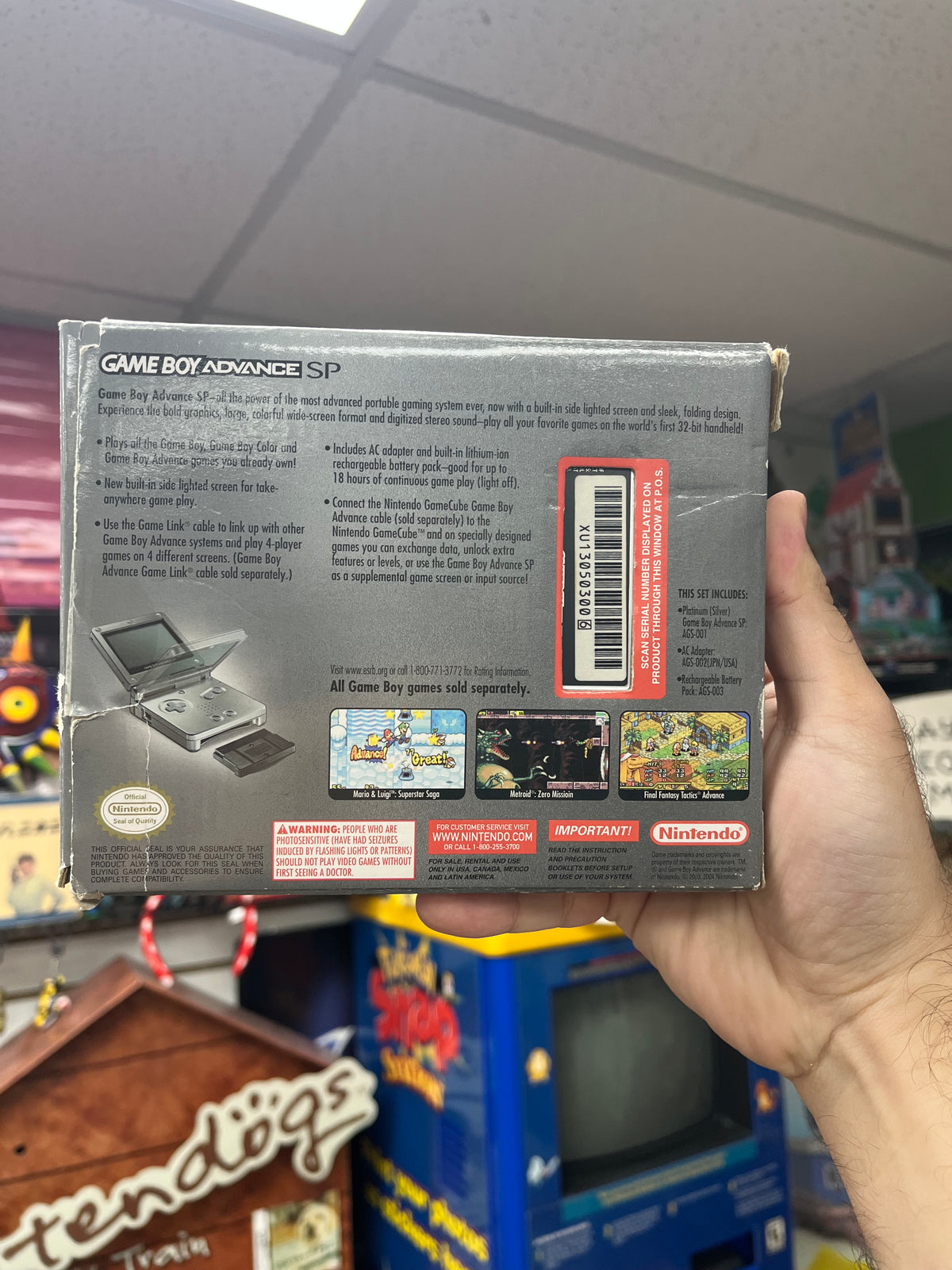 Platinum Gameboy Advance SP - CiB