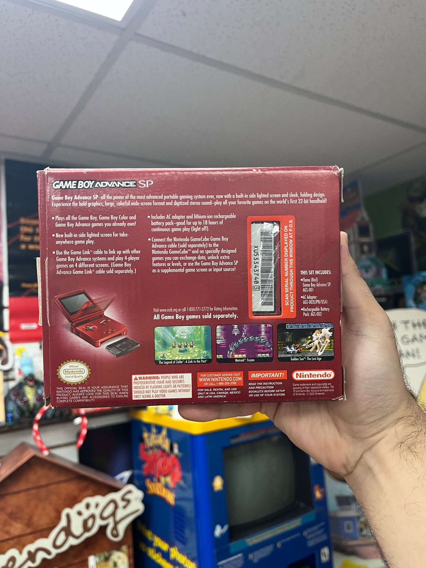 Red Gameboy Advance SP - CiB