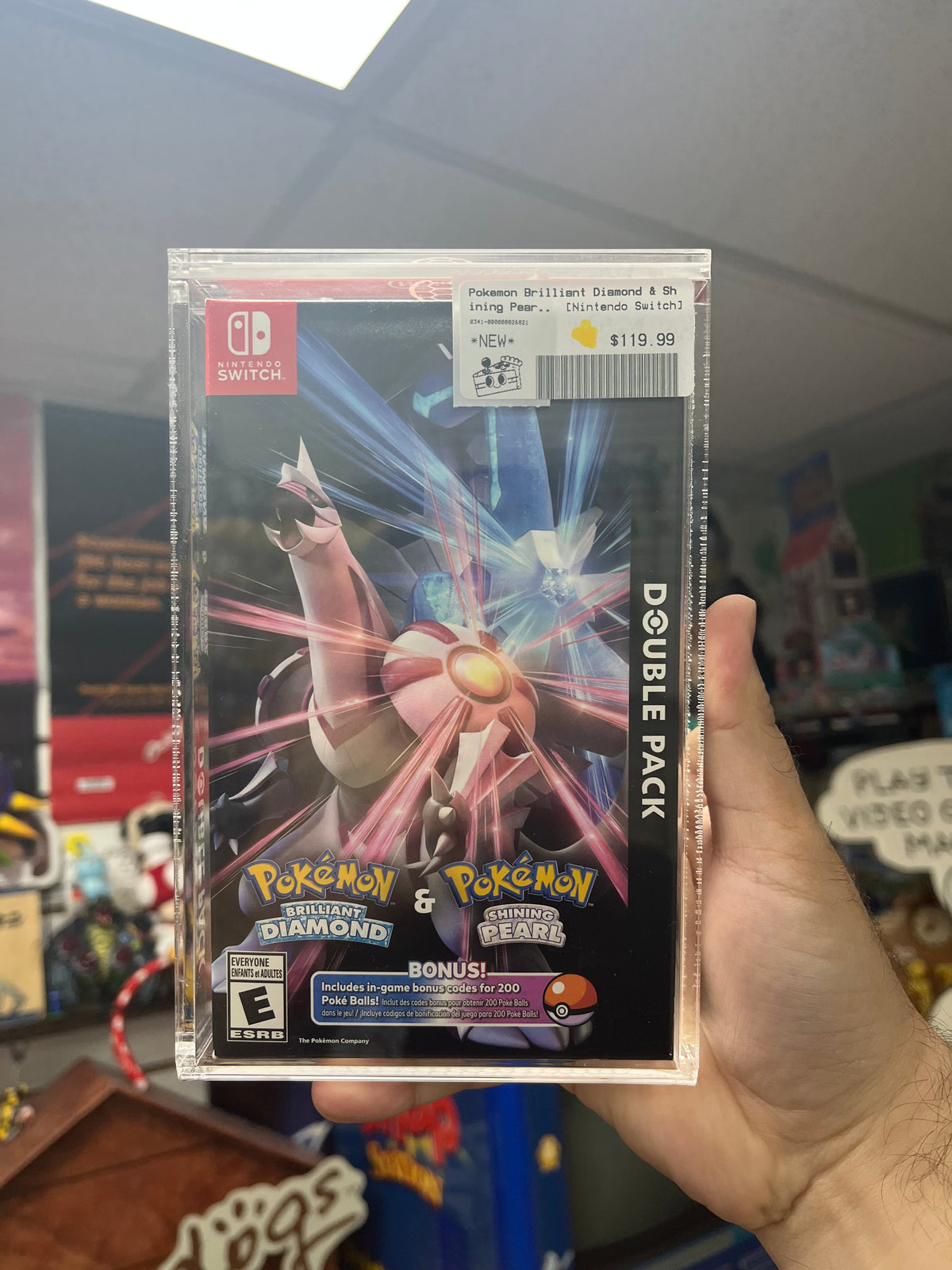 Pokemon Brilliant Diamond & Shining Pearl Double Pack - Switch CiB w/ Acrylic Case