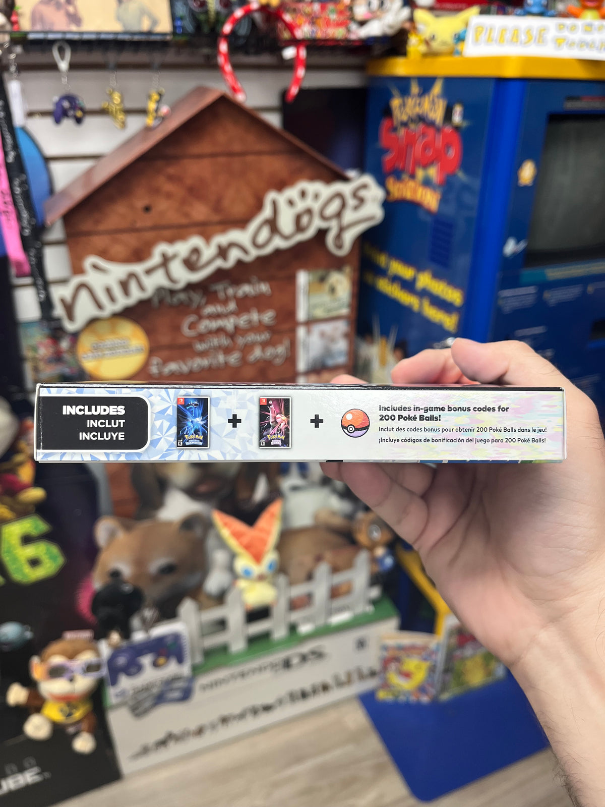 Pokemon Brilliant Diamond & Shining Pearl Double Pack - Switch CiB w/ Acrylic Case
