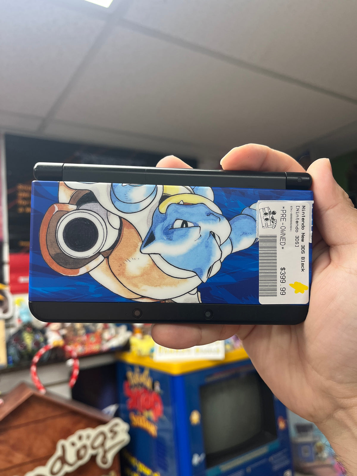Nintendo 3DS Black w/ Blastoise Faceplates