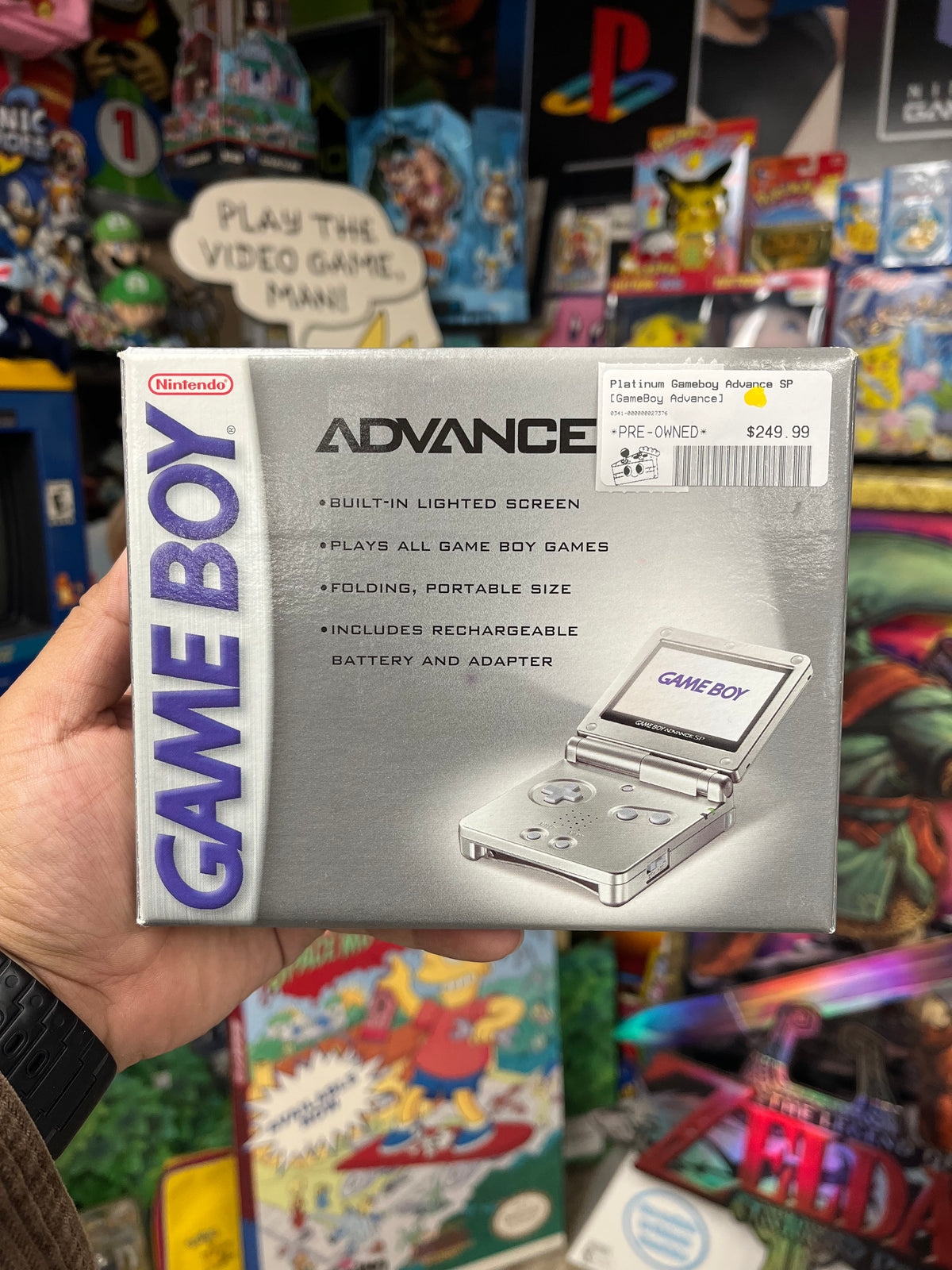 Platinum Gameboy Advance SP - CiB
