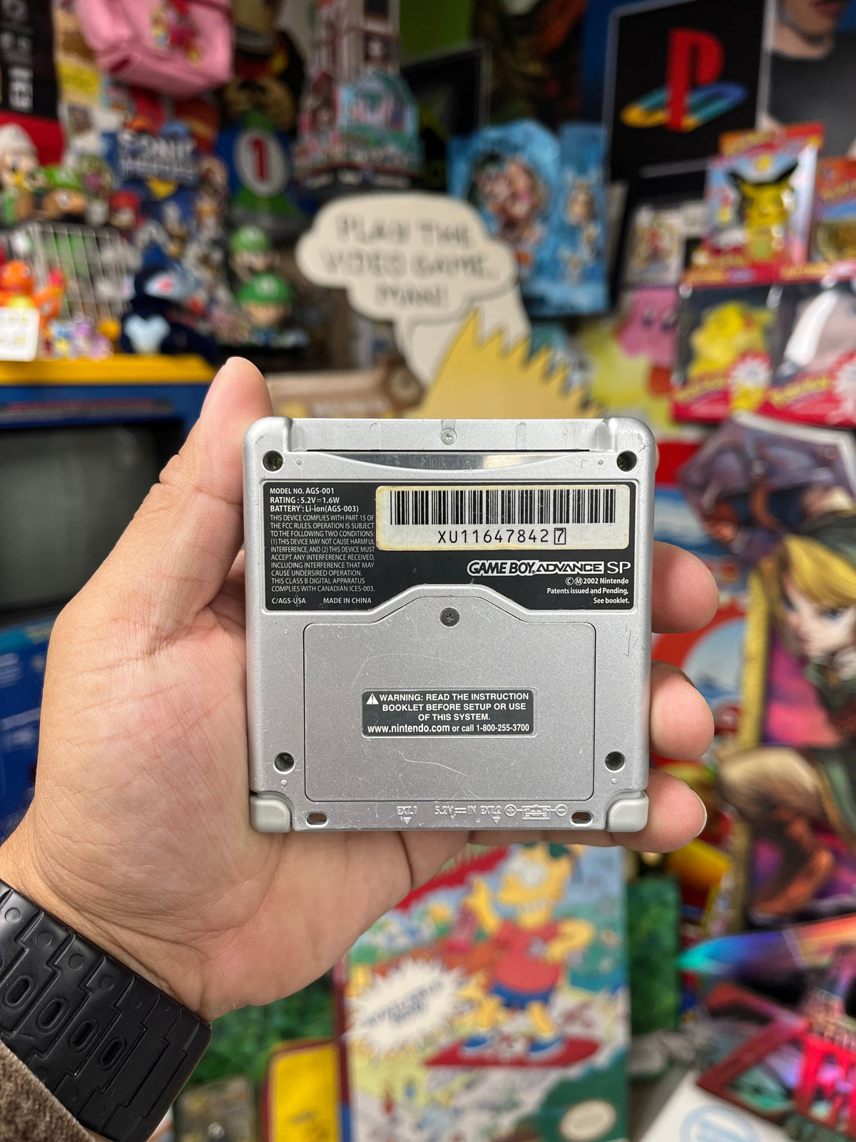 Platinum Gameboy Advance SP - CiB