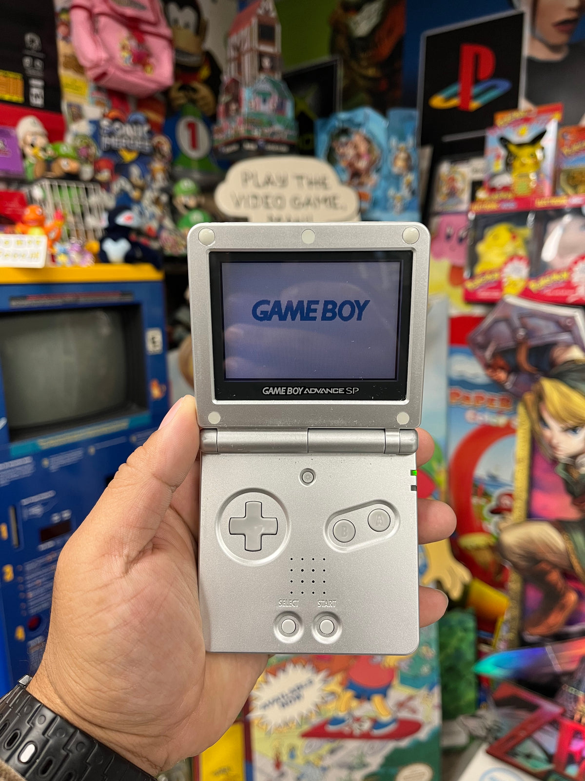 Platinum Gameboy Advance SP - CiB