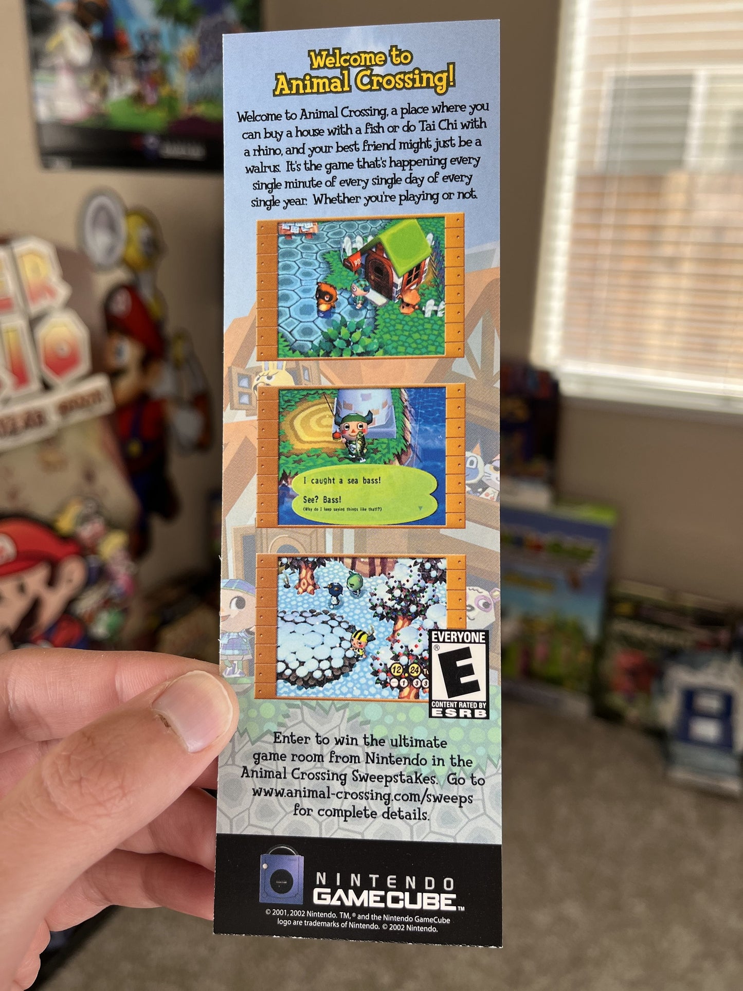 Rare Promotional Animal Crossing GameCube Bookmark