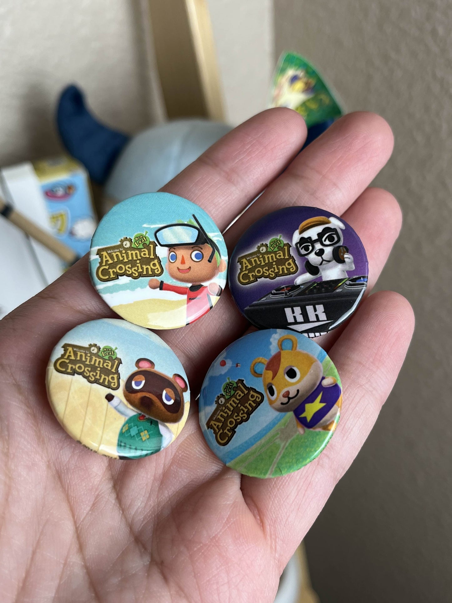 Animal Crossing New Leaf Promo Buttons Full Set RARE