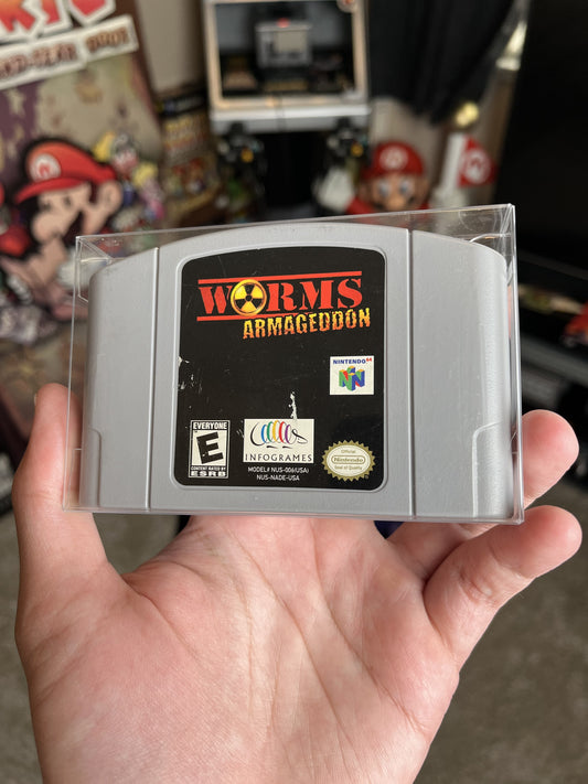 Worms Armageddon N64 Clean W/ Protector