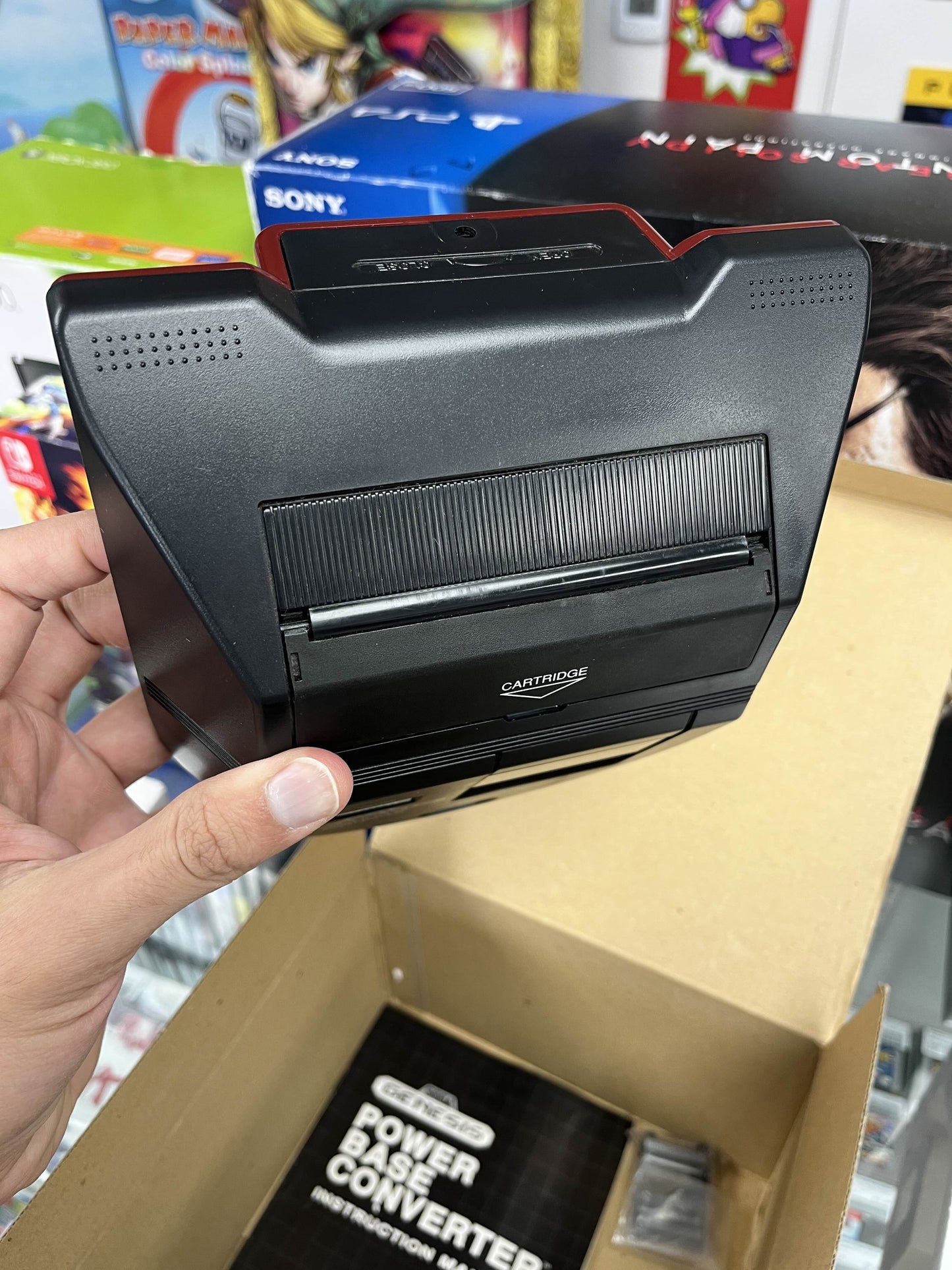 Sega Genesis Power Base Converter Boxed CLEAN