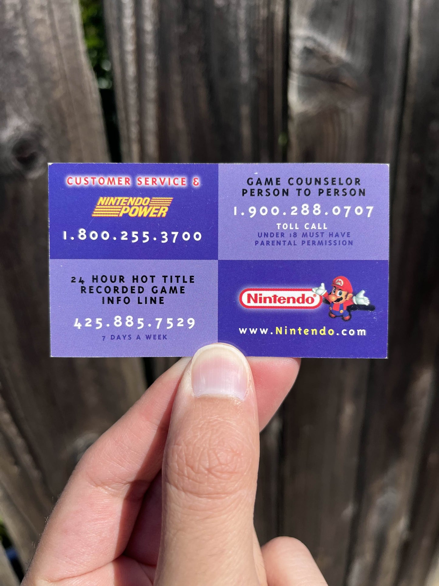 Nintendo GameCube/GameBoy Advance Era Business Card RARE