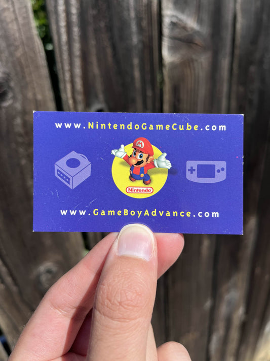 Nintendo GameCube/GameBoy Advance Era Business Card RARE