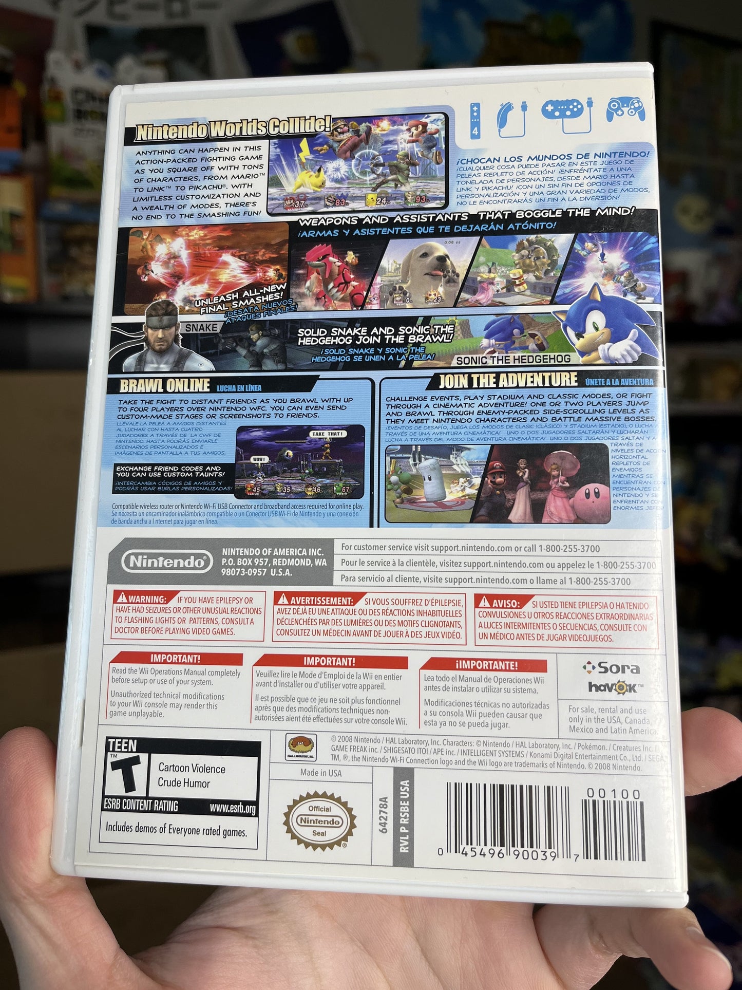 Super Smash Bros. Brawl Wii CIB Clean