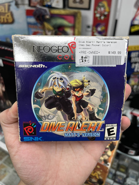 Dive Alert Matt's Version Neo Geo Pocket Color Complete RARE