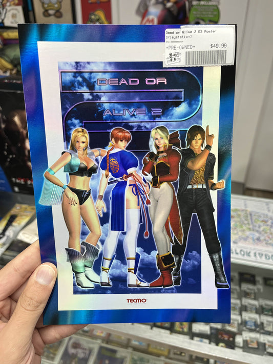 Dead or Alive 2 E3 Holographic Promotional Mini Display Poster!