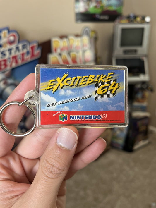 Excitebike 64 Promo Keychain Double Sided