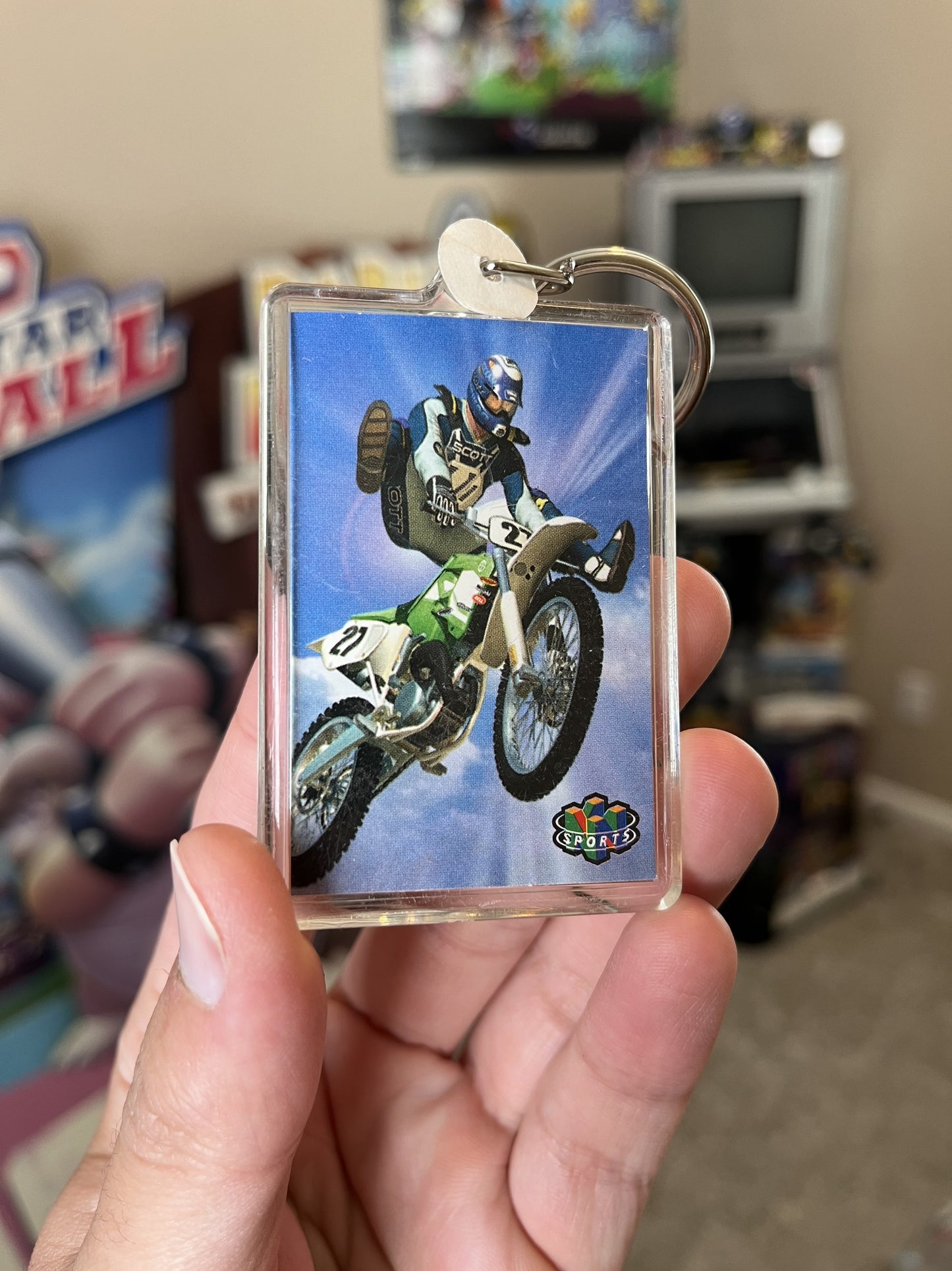 Excitebike 64 Promo Keychain Double Sided