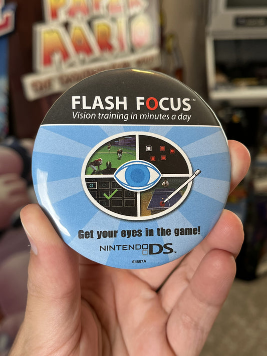 Flash Focus DS Promo Pin Badge