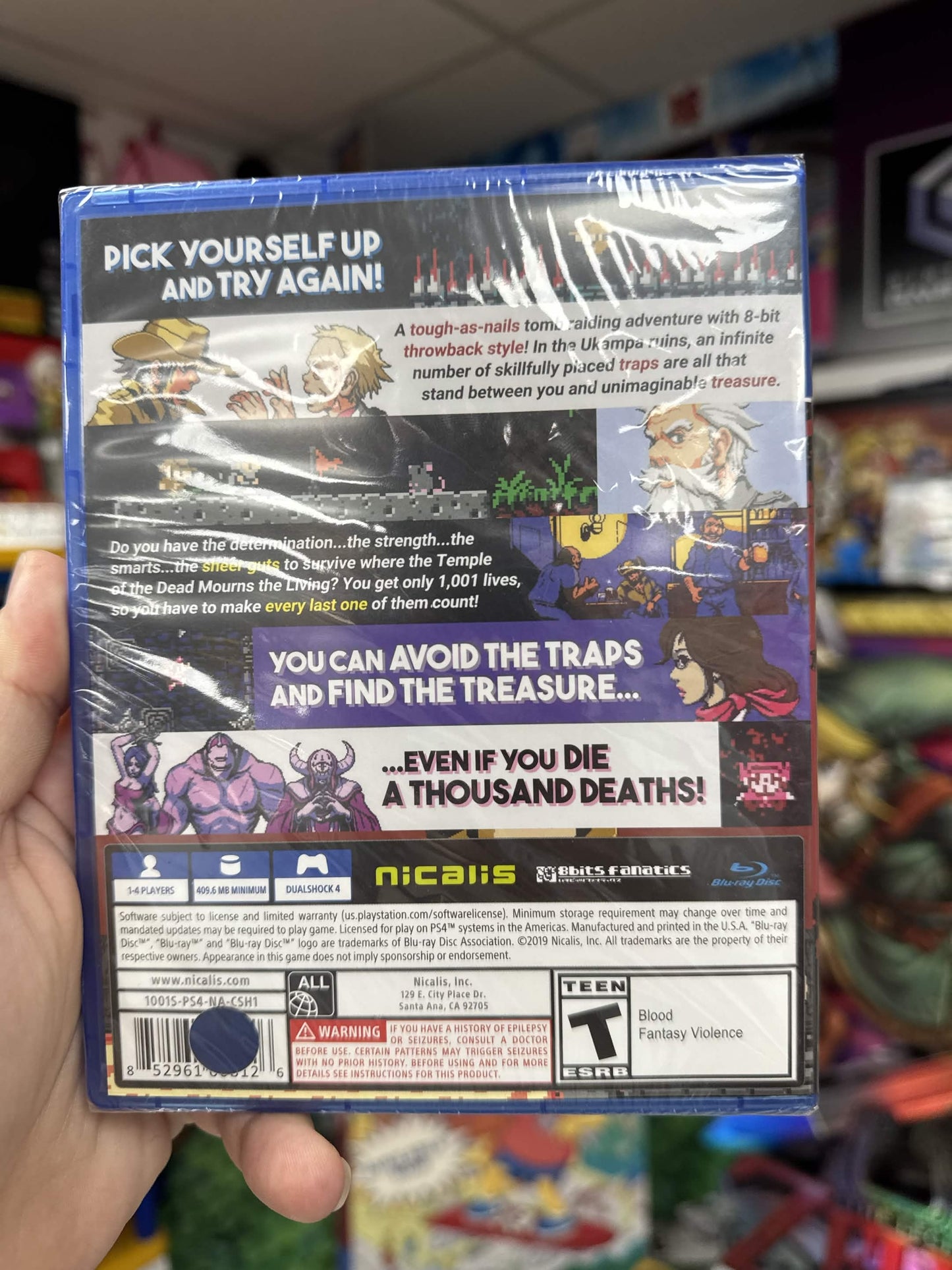 1001 Spikes PS4 Sealed (Small rip in seal)