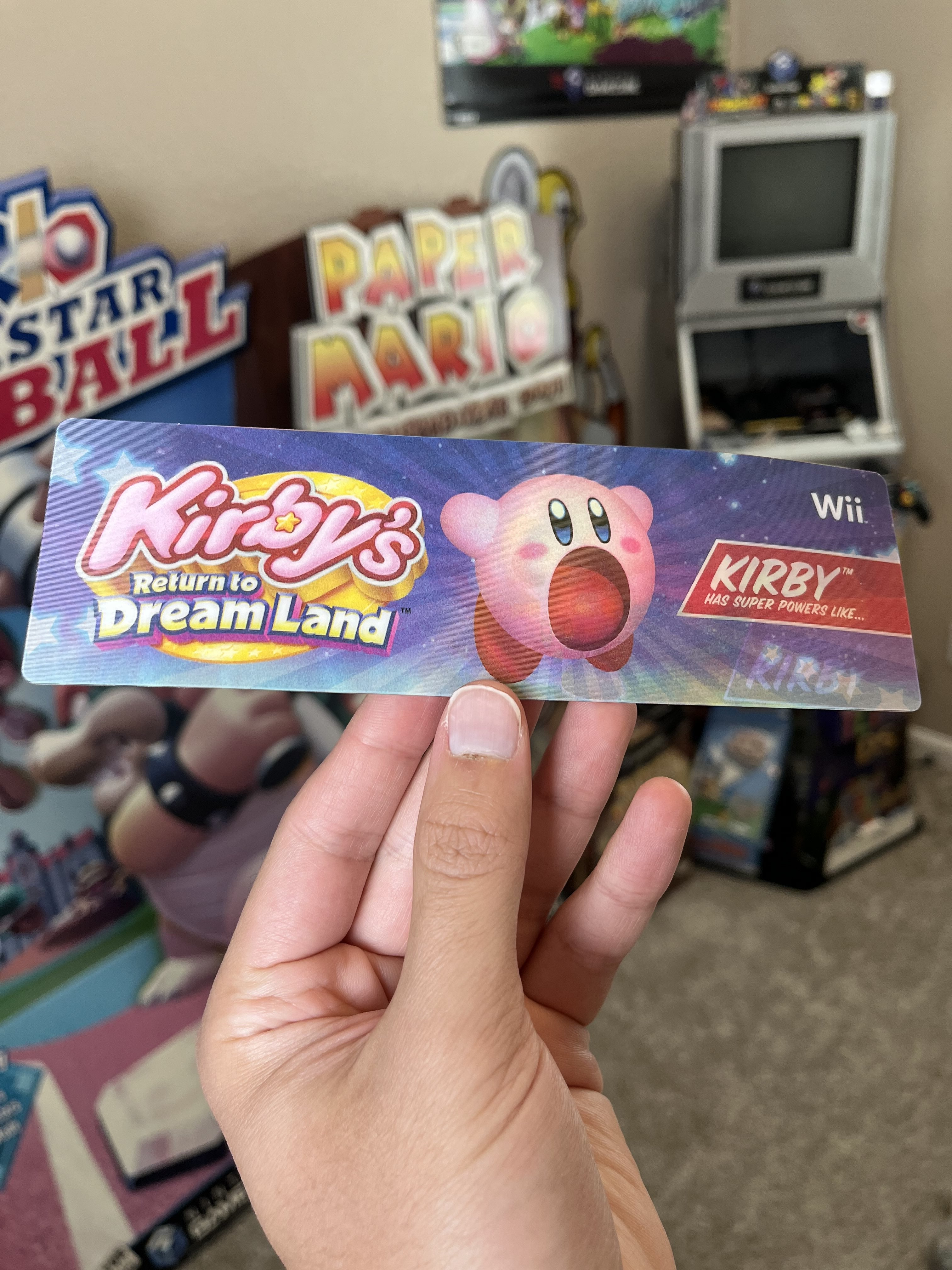 Kirby's store Return to Dreamland Lenticular Bookmark 2011 Bookfair Wii Nintendo