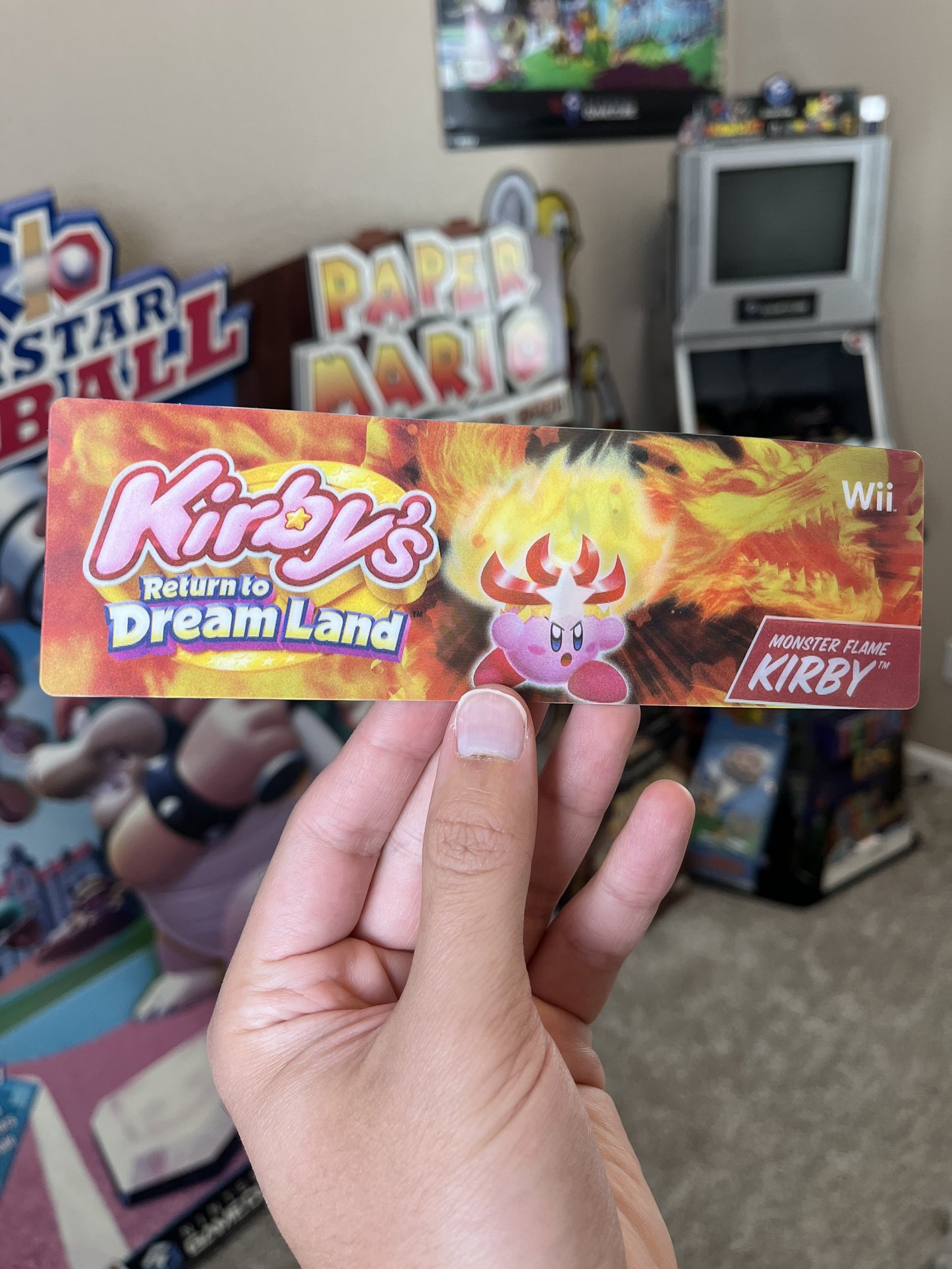 Kirby Return to Dreamland Wii Lenticular Promo Bookmark