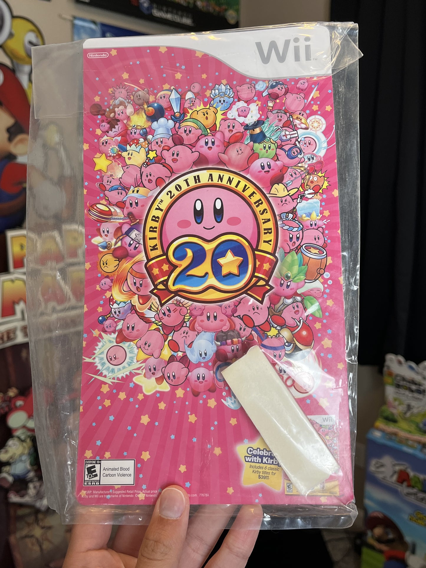 Kirby Anniversary Collection Wii Store Display Standee NEW