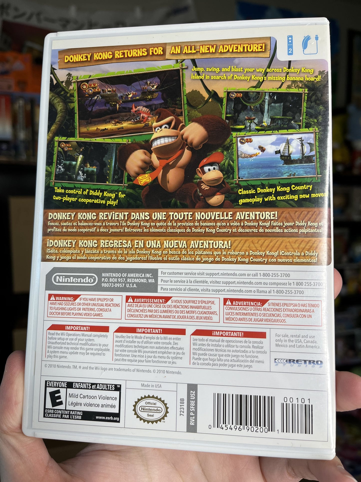 Donkey Kong Country Returns Wii CIB Clean