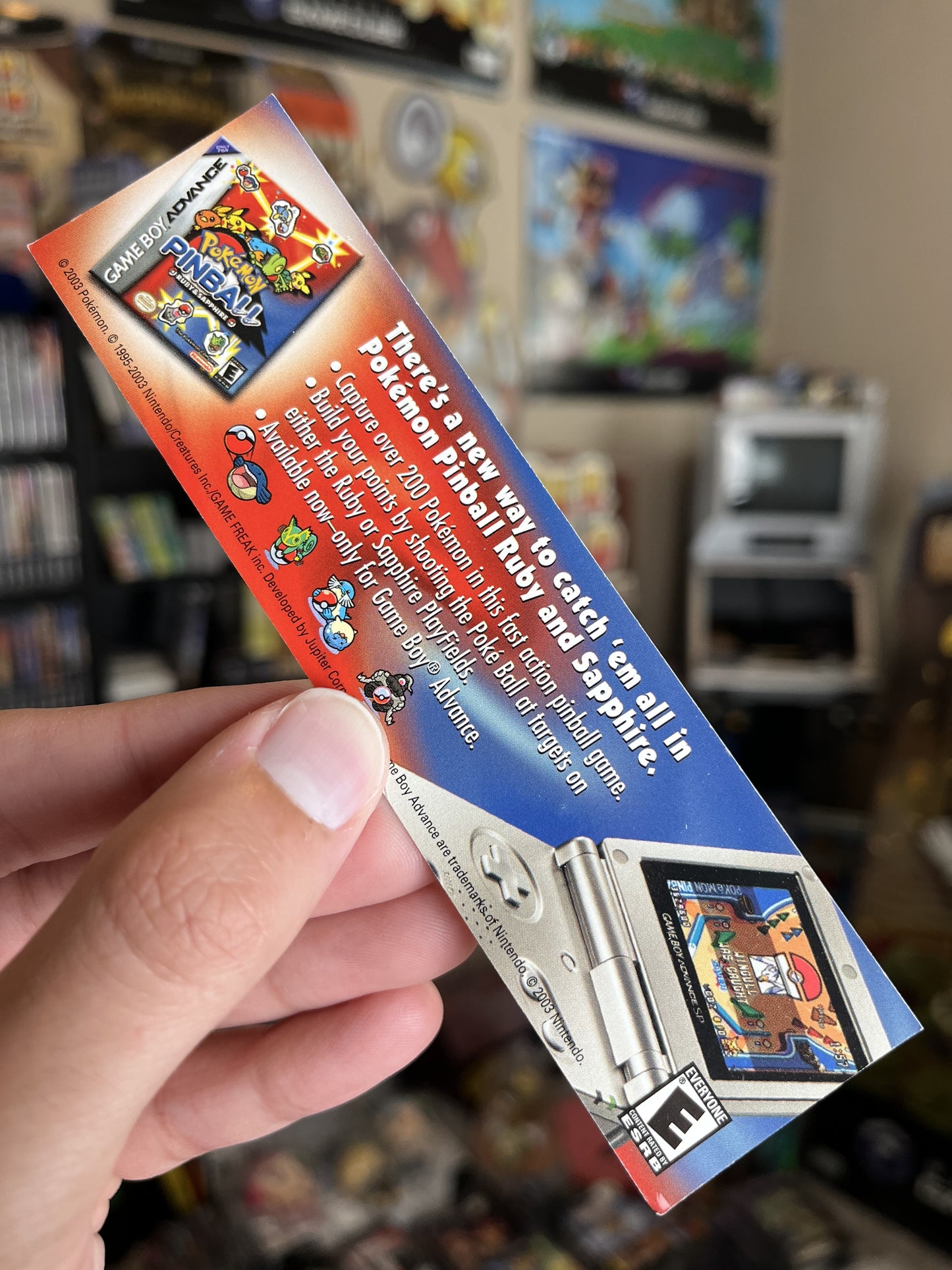 Pokemon Pinball Ruby & Sapphire Promo Bookmark (Latias Version) RARE