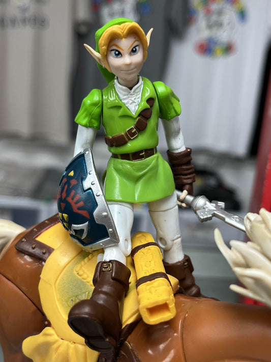Zelda Ocarina of Time Link & Epona Figure RARE