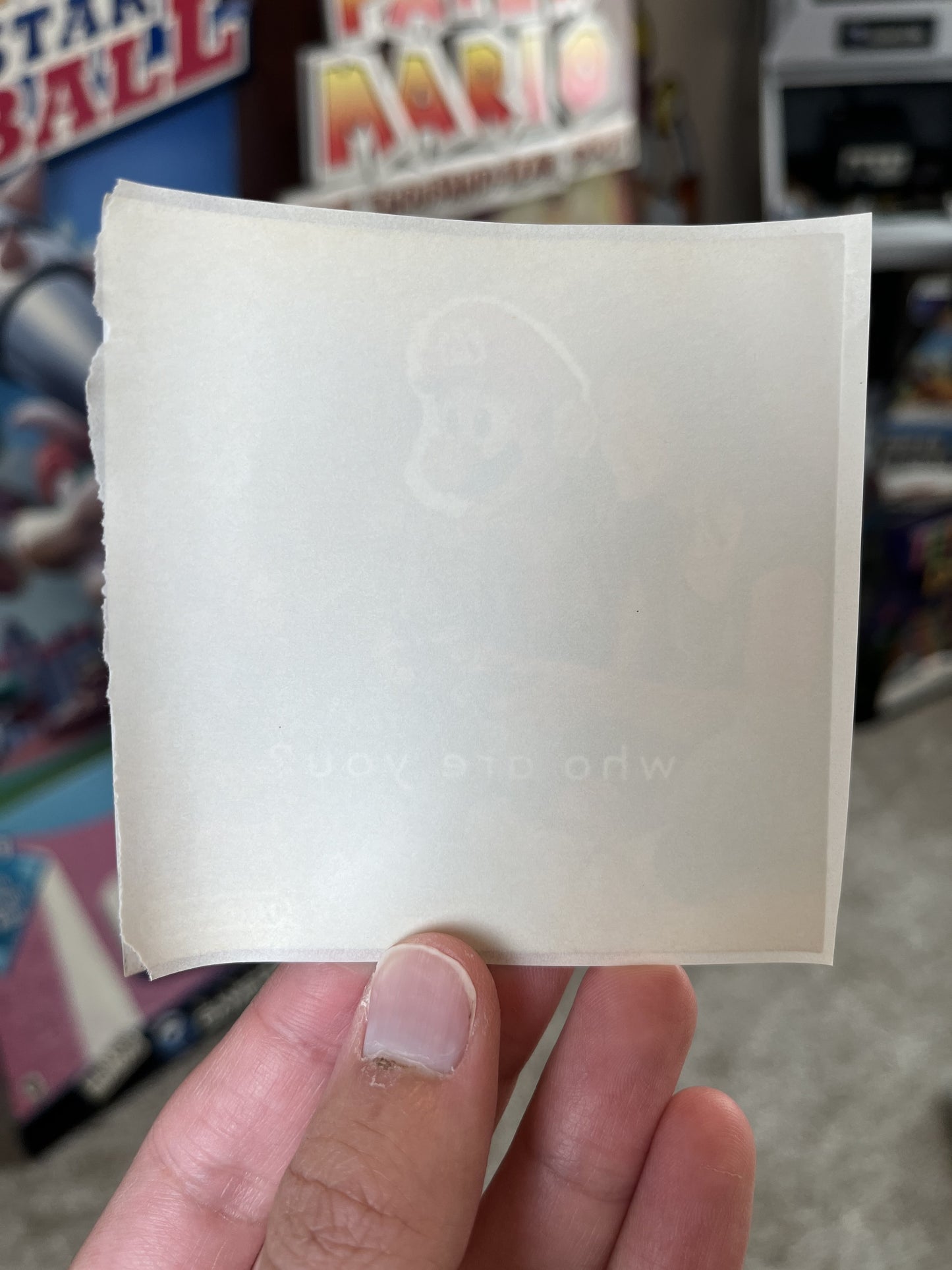 Mario Gaming "Who are you?" Promo GameCube Sticker RARE