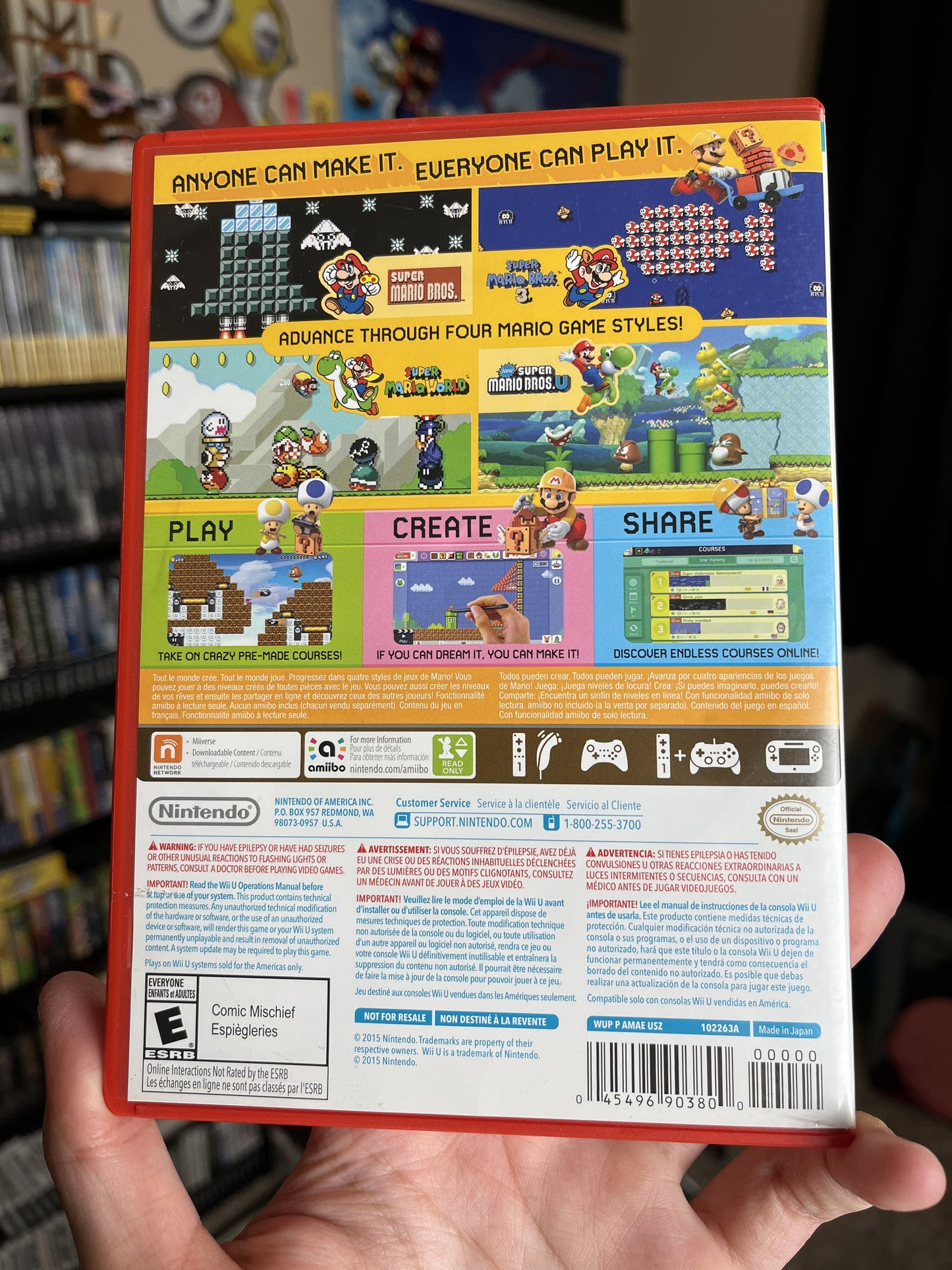 Super Mario Maker Wii U CIB Clean