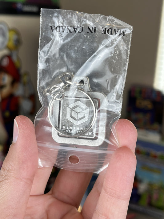 Metal GameCube Medallion Keychain NEW