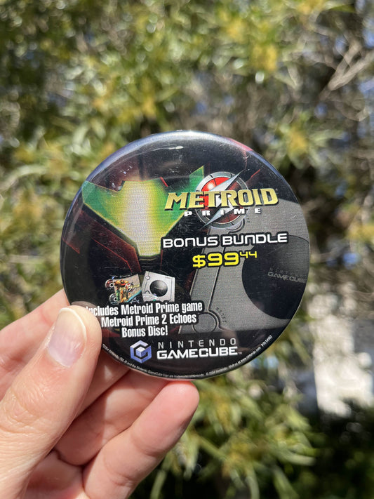 Metroid Prime GameCube Bundle Store Employee Pin/Badge Rare