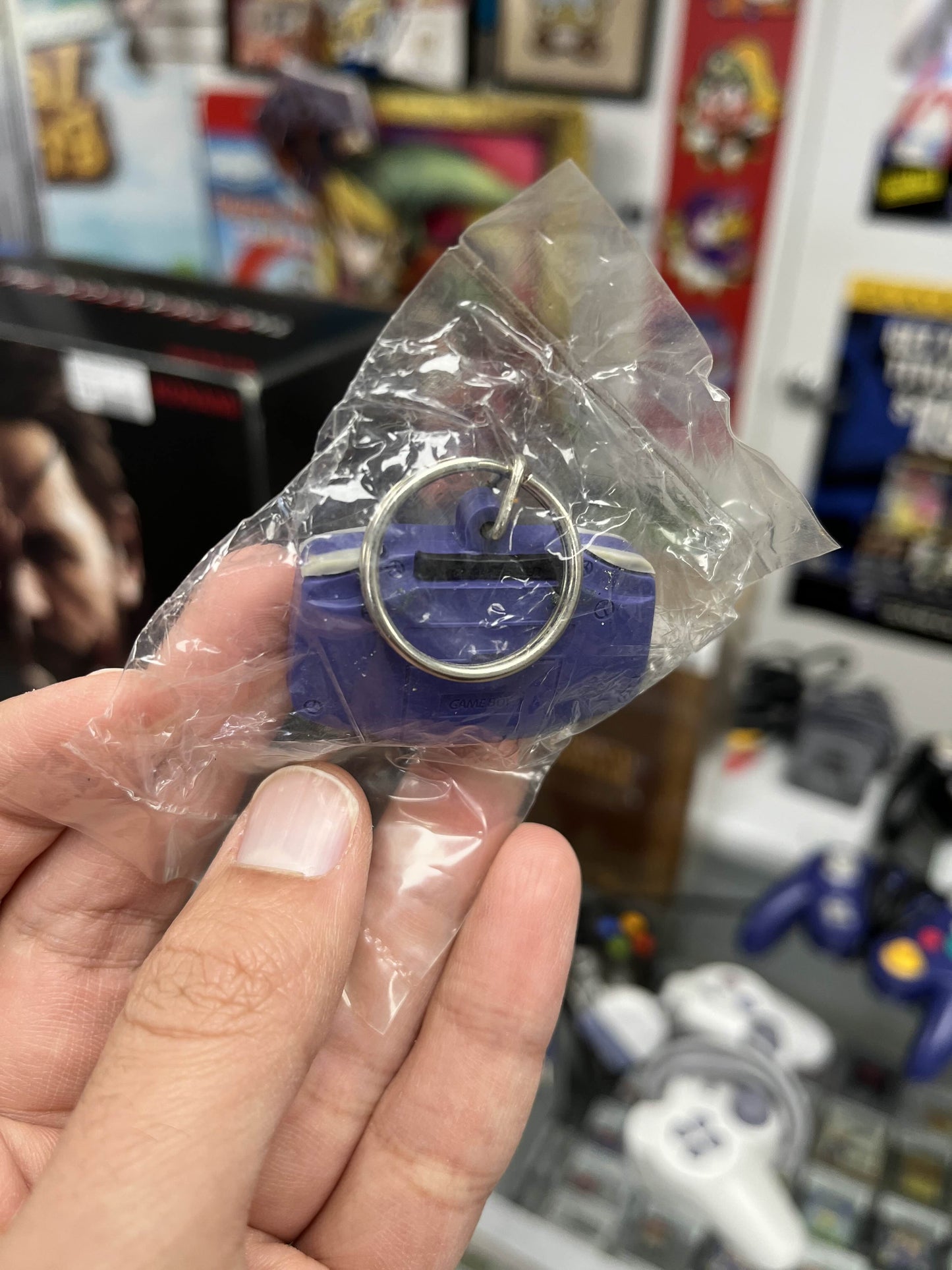 Mini GameBoy Advance Rubber Promo Keychain RARE *New*