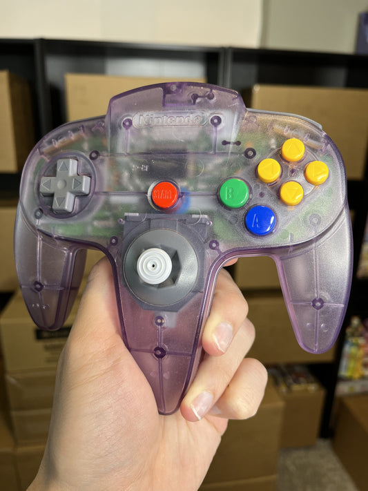 Nintendo 64 Controller Atomic Purple Clean Tight Stick