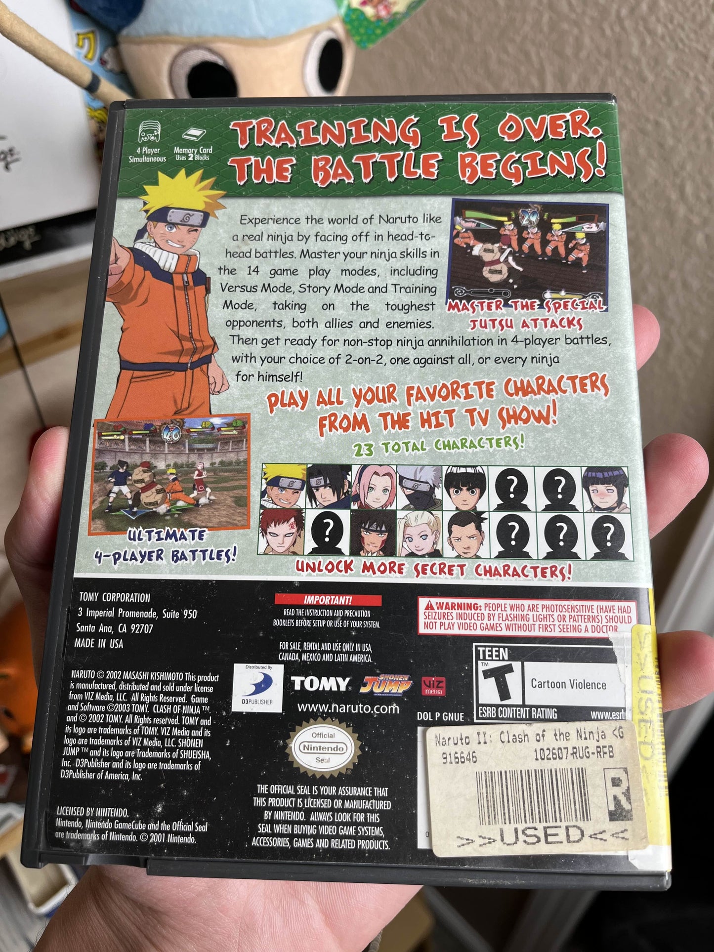 Naruto Clash of Ninja 2 GameCube CIB Clean