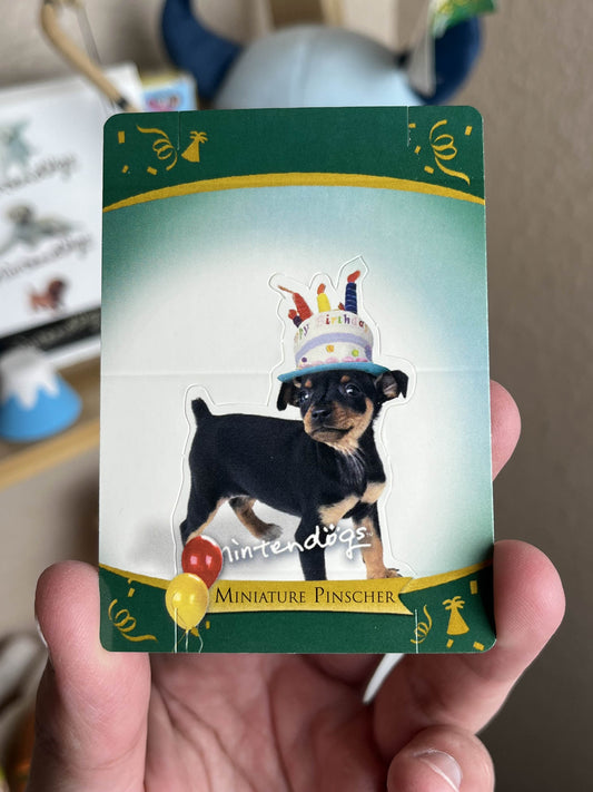 Nintendogs Miniature Pinscher Standee Card RARE