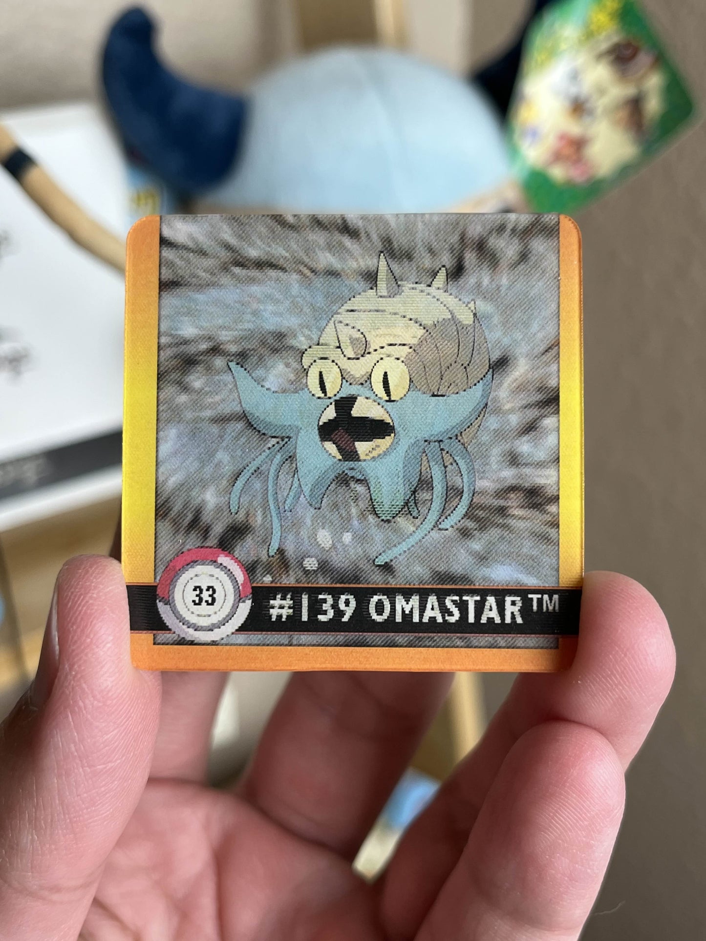 Pokemon Lenticular Card Omastar/Omanyte MINT