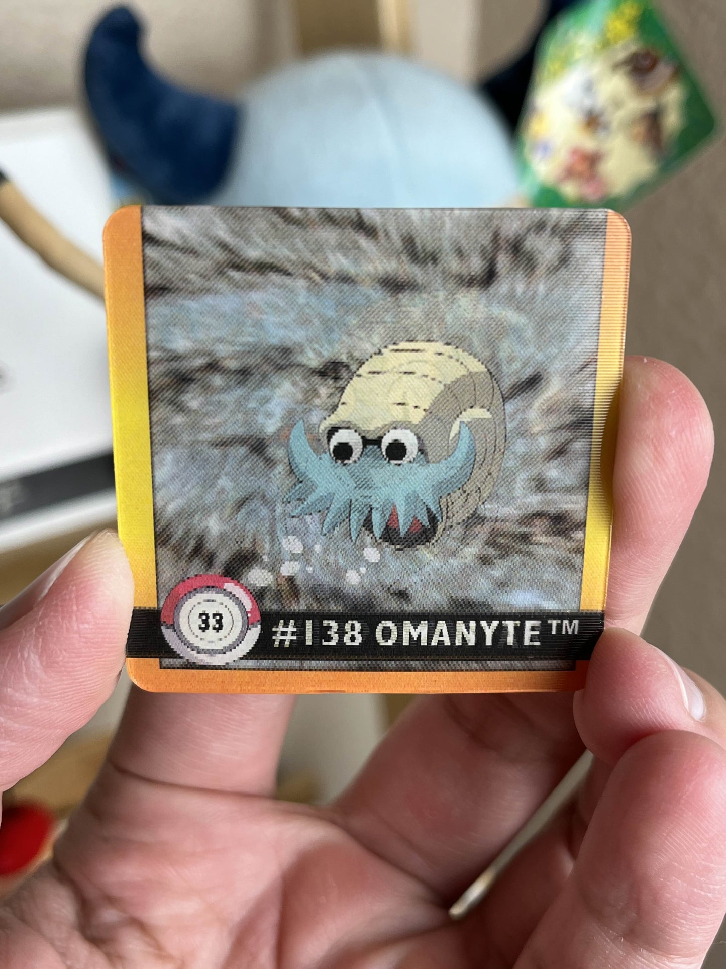 Pokemon Lenticular Card Omastar/Omanyte MINT