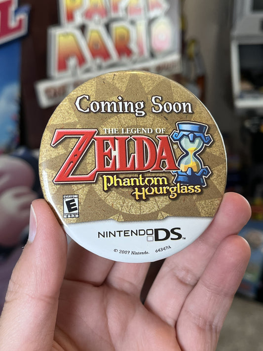 Zelda Phantom Hourglass DS "Coming Soon" Promo Pin Badge