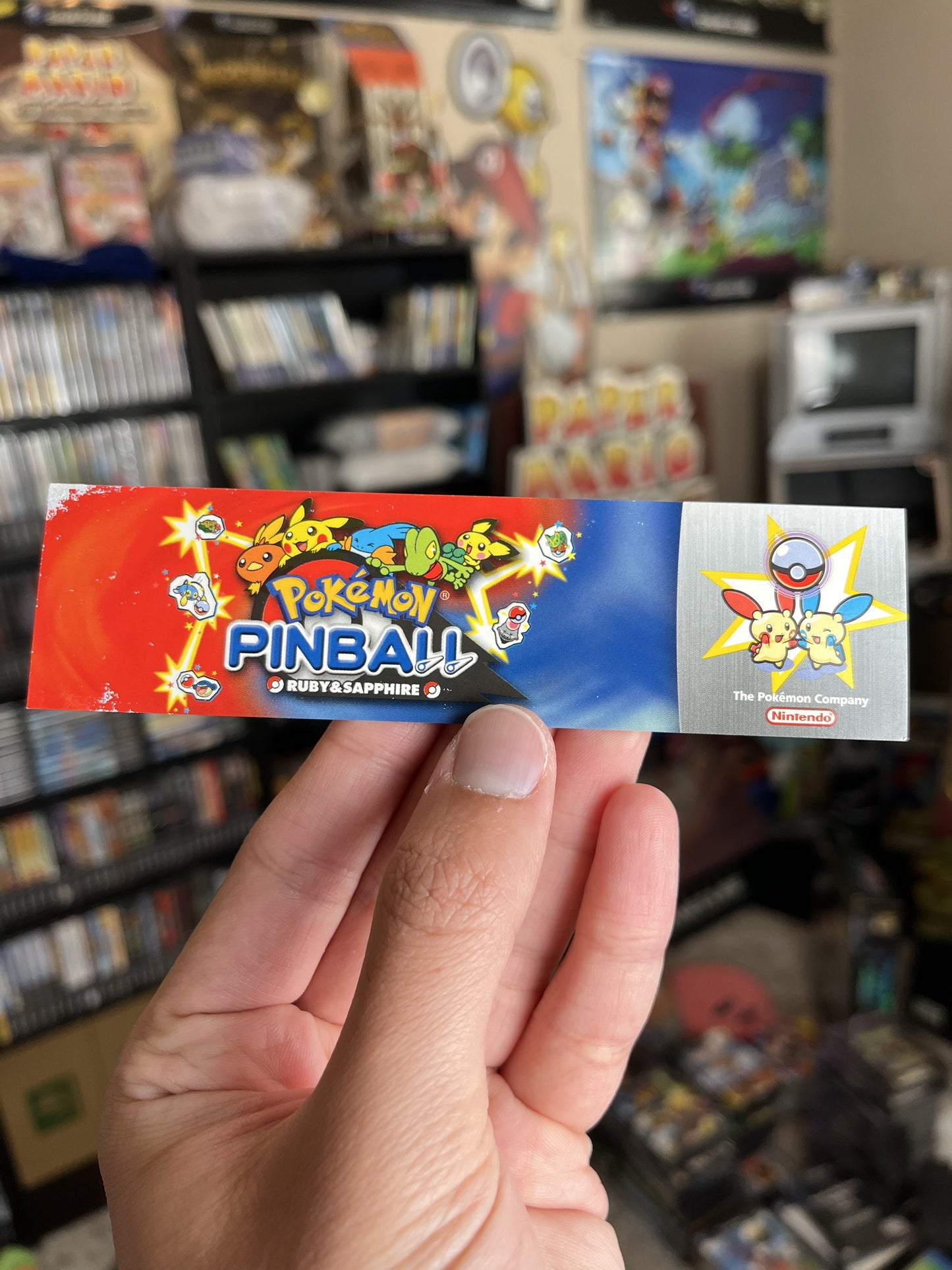 Pokemon Pinball Ruby & Sapphire Promo Bookmark (Plusle + Minun Version) RARE