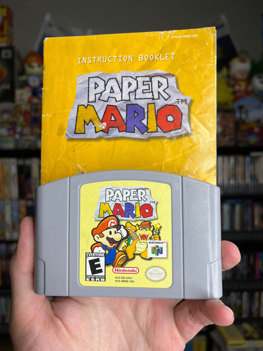 Paper Mario N64 Clean W/ Manual