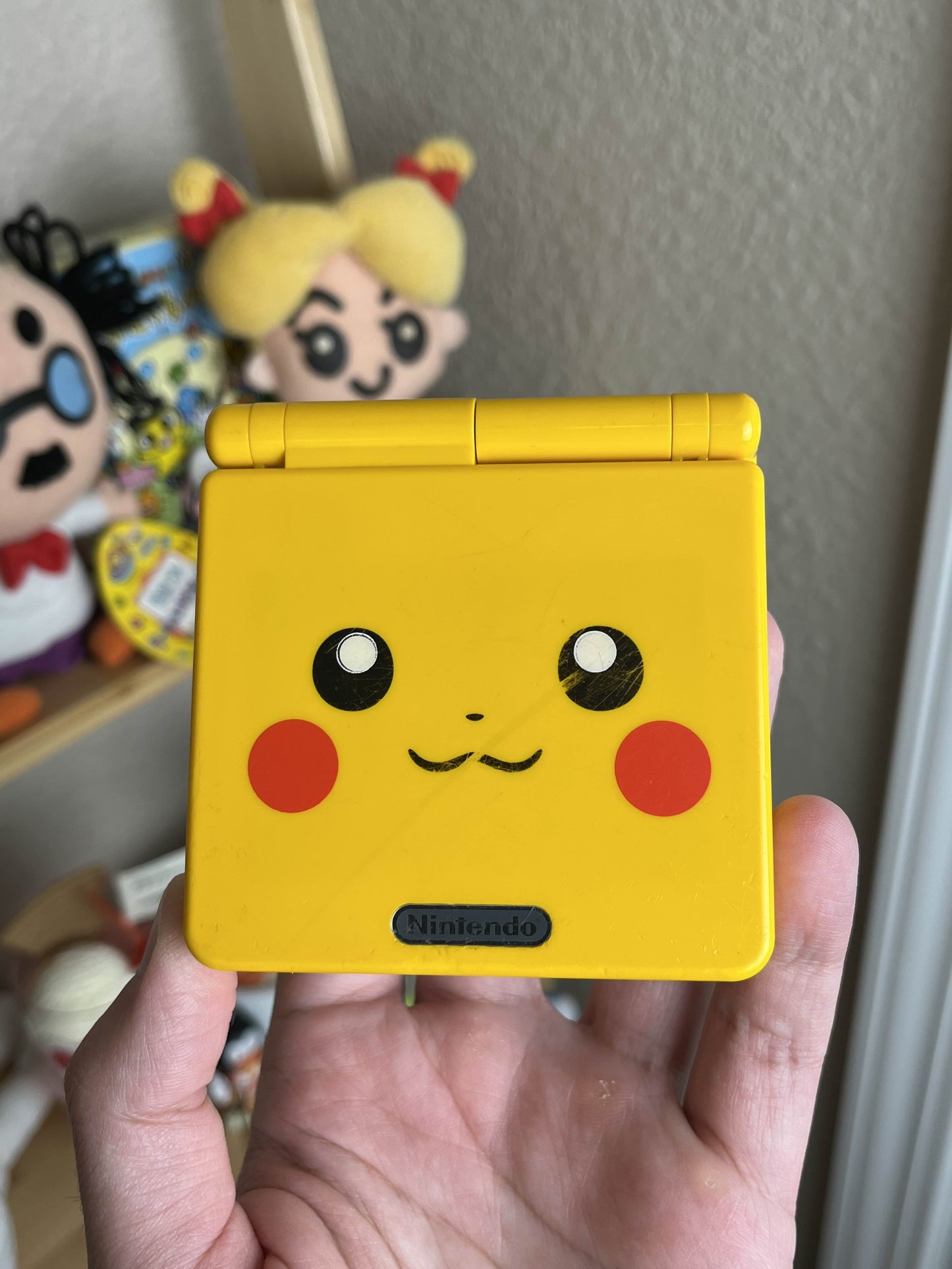 Pokemon Pikachu GameBoy SP AGS-101 Brighter Screen CLEAN W/ Charger