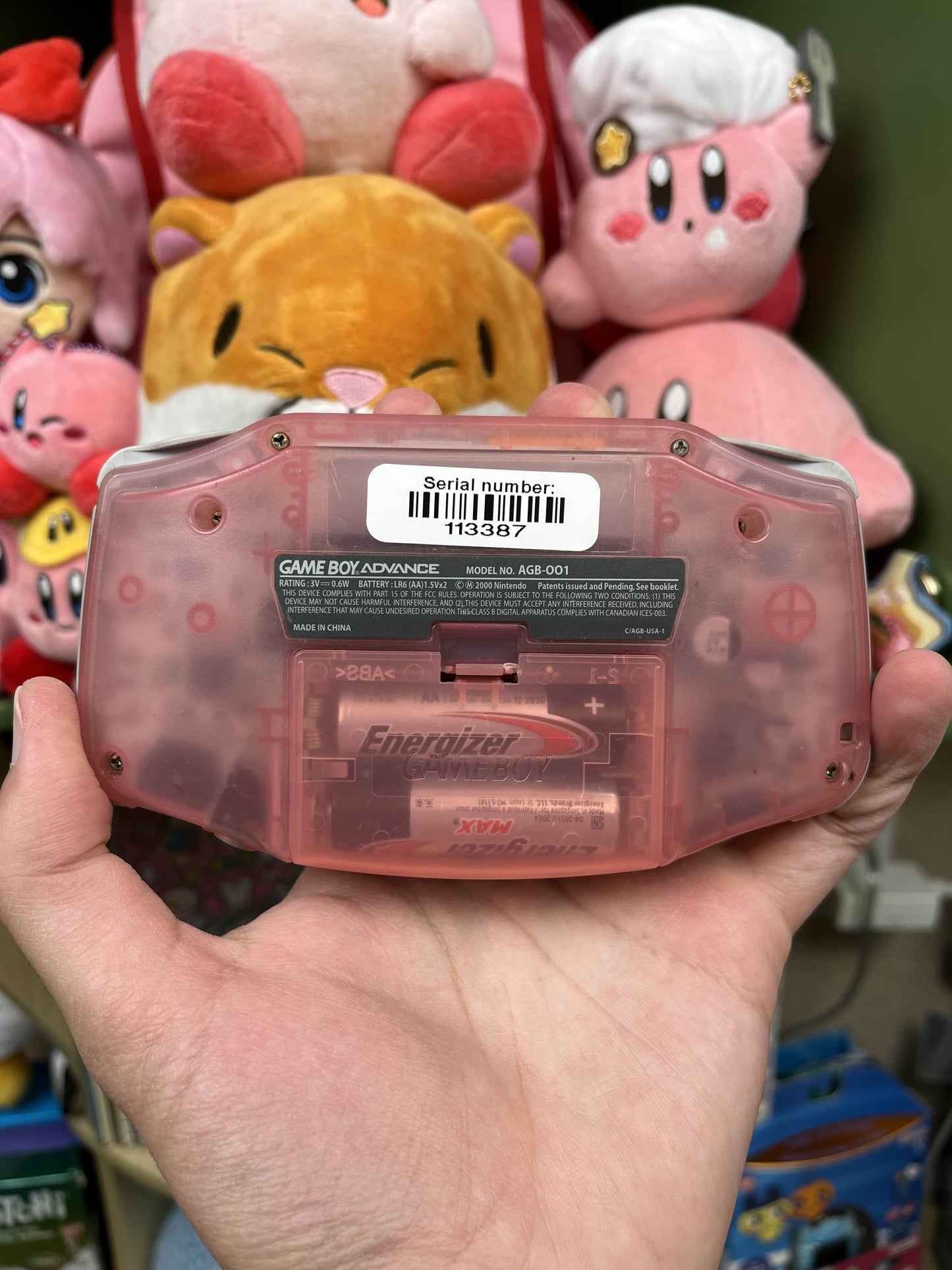 Pink GameBoy Advance System Clean