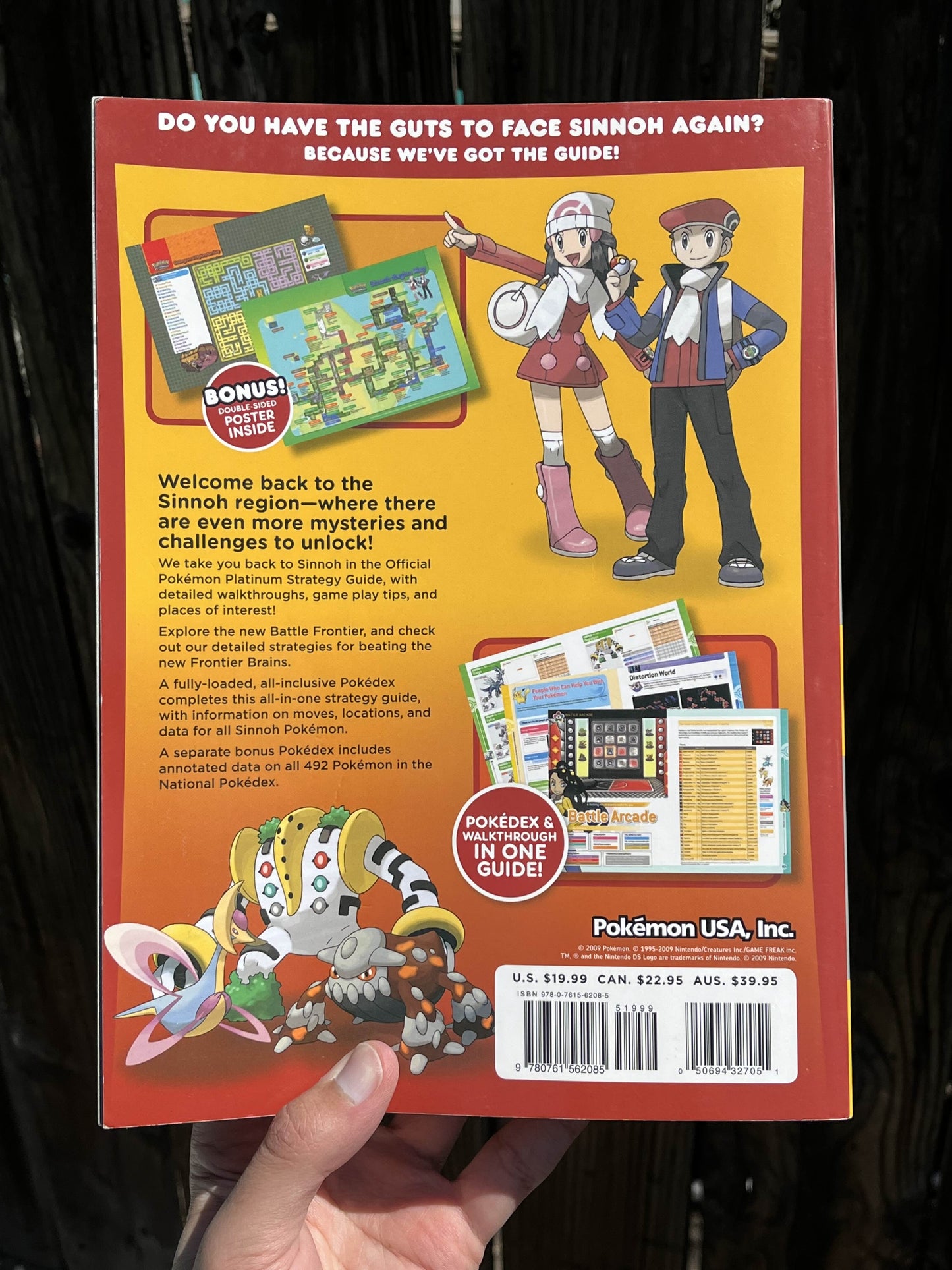 Pokemon Platinum Holographic Strategy Guide W/ Mini Poster