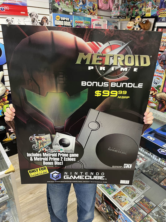 Metroid Prime GameCube Promotional Store Display Poster