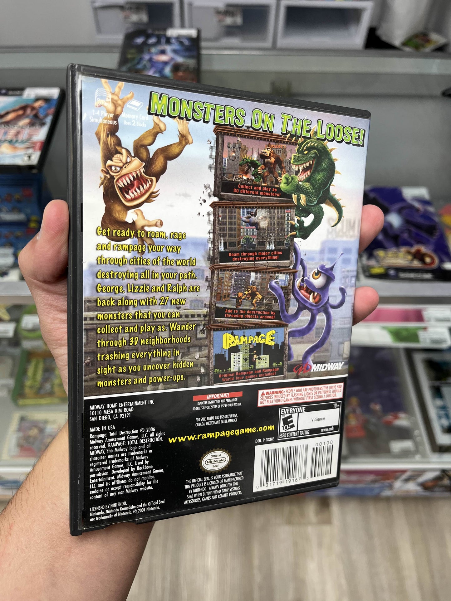 Rampage Total Destruction GameCube Complete