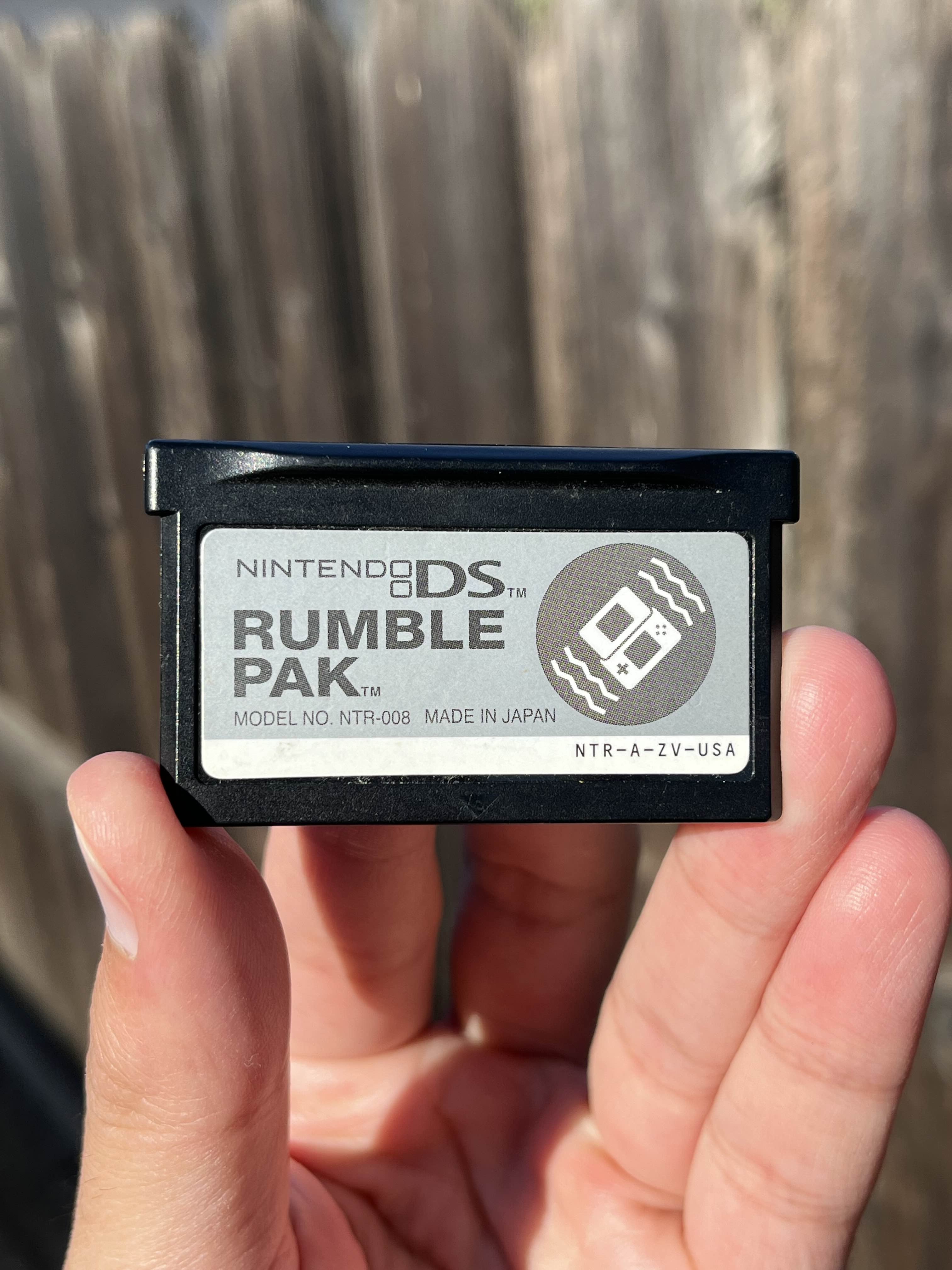 Nintendo DS Rumble Pak NTR-008 (NTR-A-ZV USA) Rare retailer TESTED WORKING