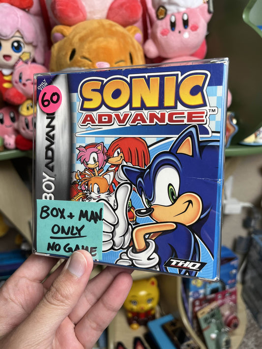 Sonic Advance 1 GBA Box + Manual ONLY