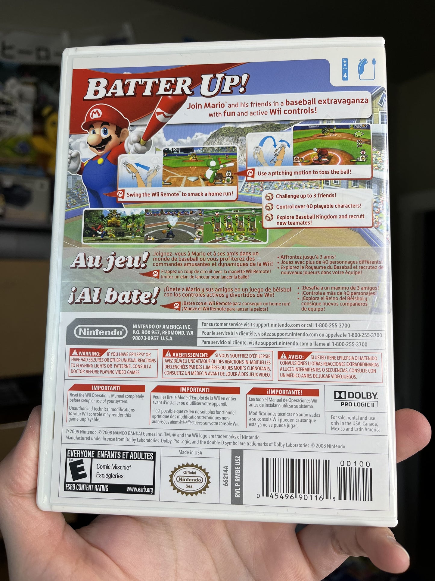 Super Mario Sluggers Wii CIB Clean