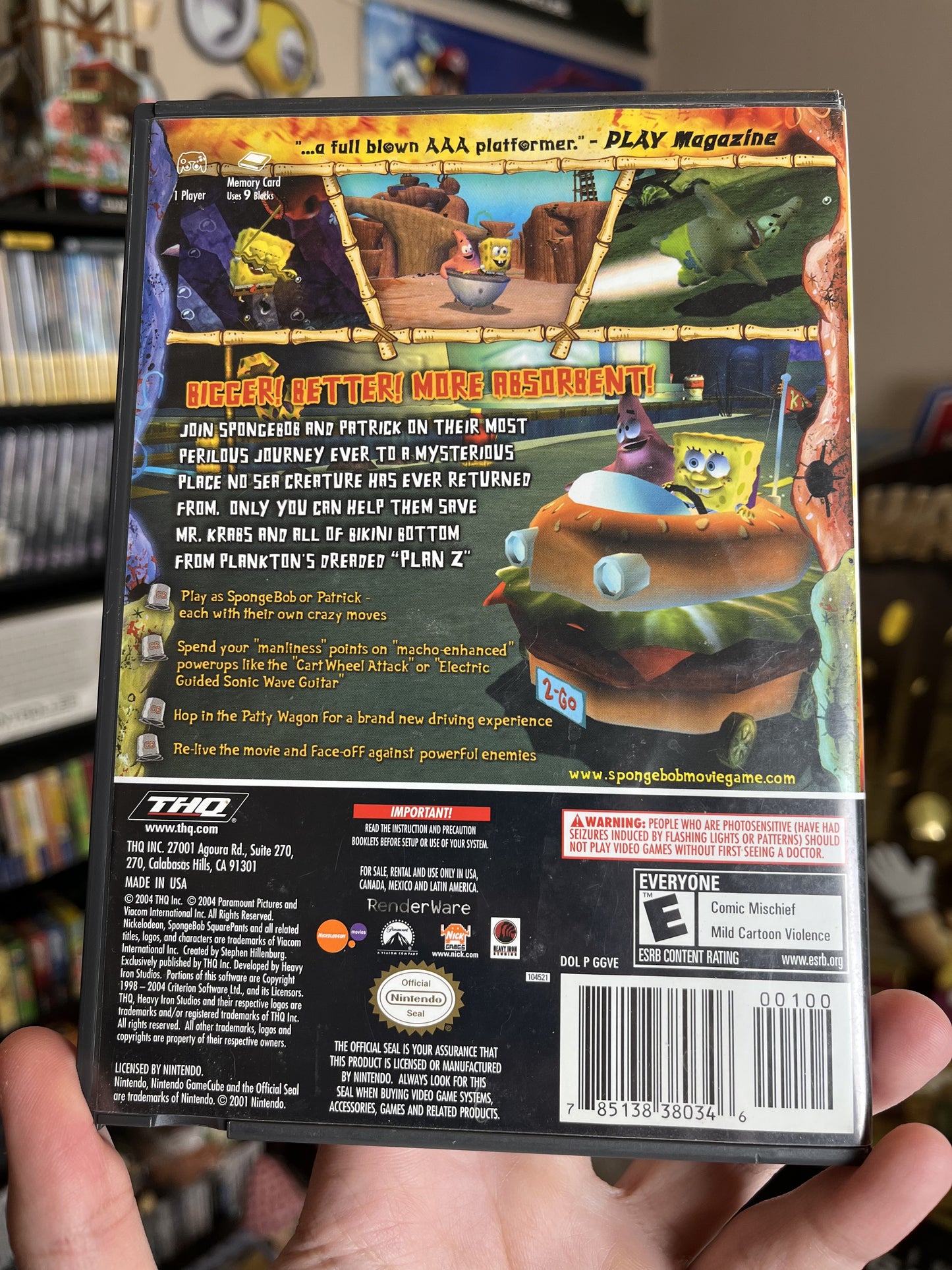 Spongebob Squarepants the Movie GameCube Boxed