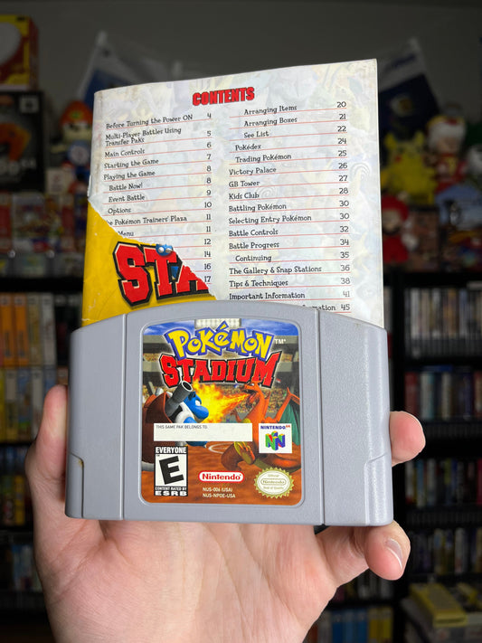 Pokemon Stadium N64 Clean W/ Manual!